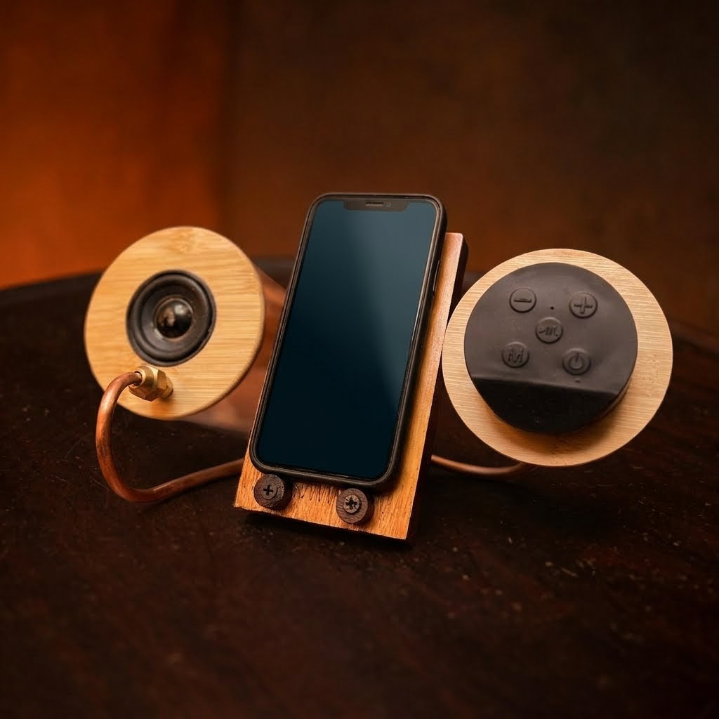 Parlante Bluetooth con soporte de celular